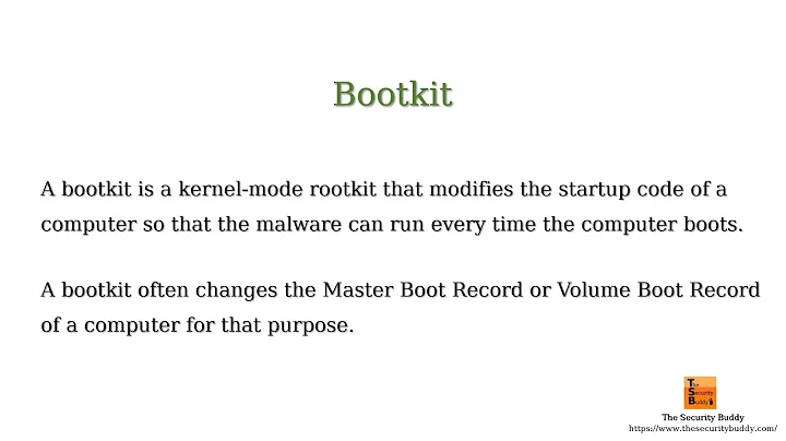 Rootkit vs. Bootkit - What is the difference between a rootkit and bootkit?