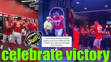 Travis Kelce goes crazy celebrating Chiefs