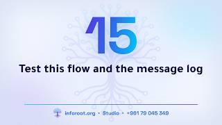 15 Inforoot Studio | Test this flow and the message log