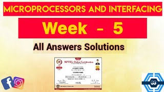 Microprocessors and Interfacing Week 5 Quiz Answer Solution 2022 | NPTEL | SWAYAM 2022