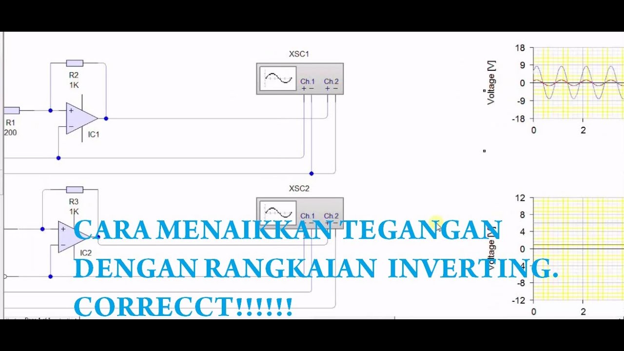 TIPS MENAIKKAN TEGANGAN DENGAN RANGKAIAN INVERTING. CORRET!!!!! - YouTube