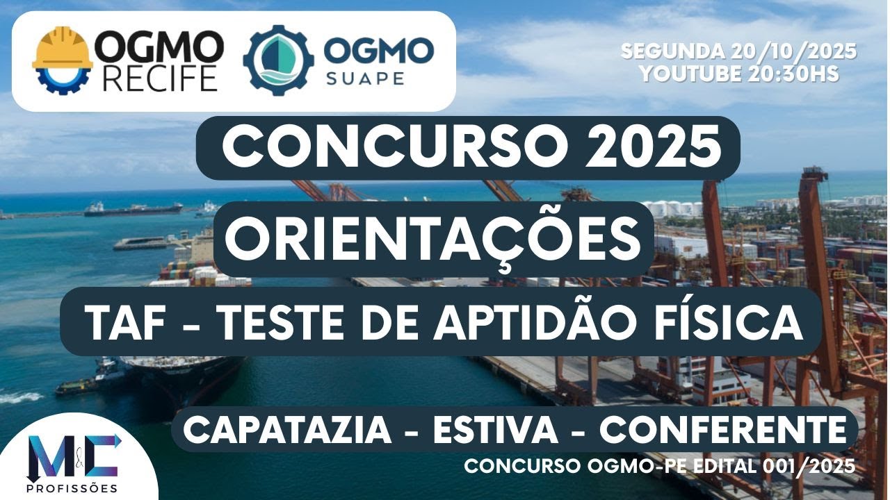 TAF OGMO-PE: Tudo sobre o TAF! Regras, Exames e Erros que Mais Reprovam!