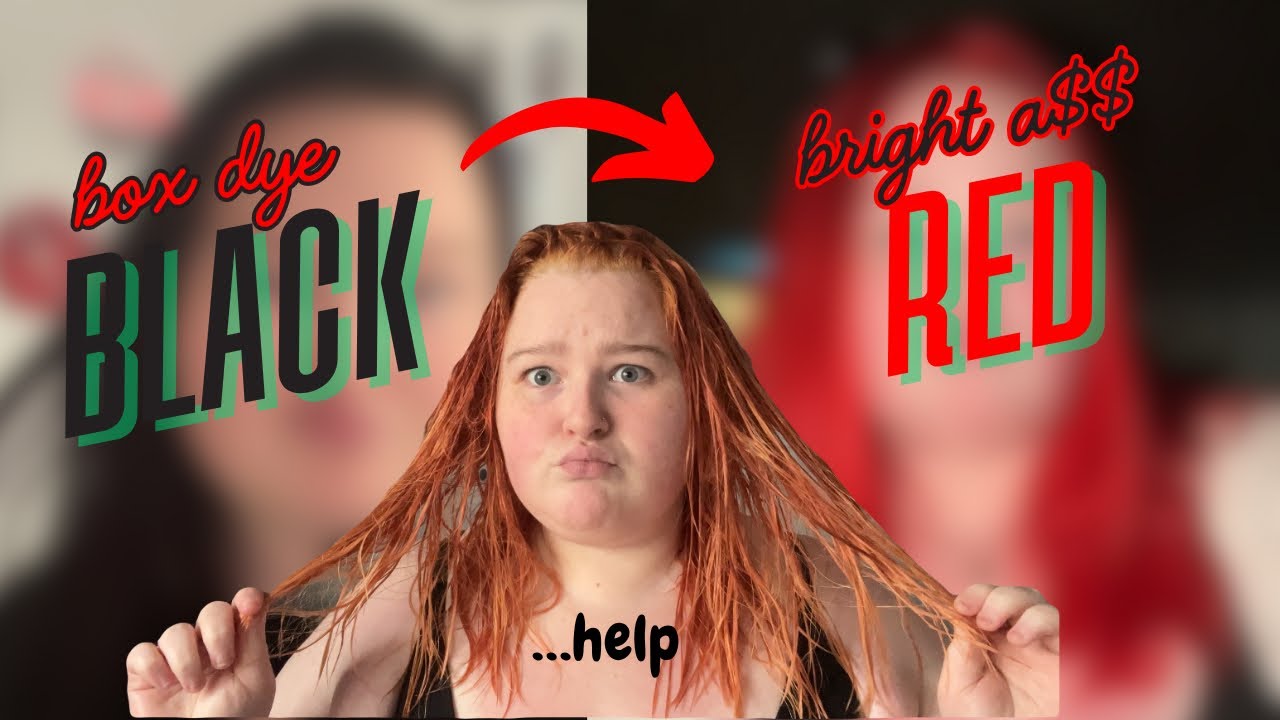 I dyed my hair BLACK, let’s dye it BACK! | BLACK BOX DYE TO BRIGHT RED