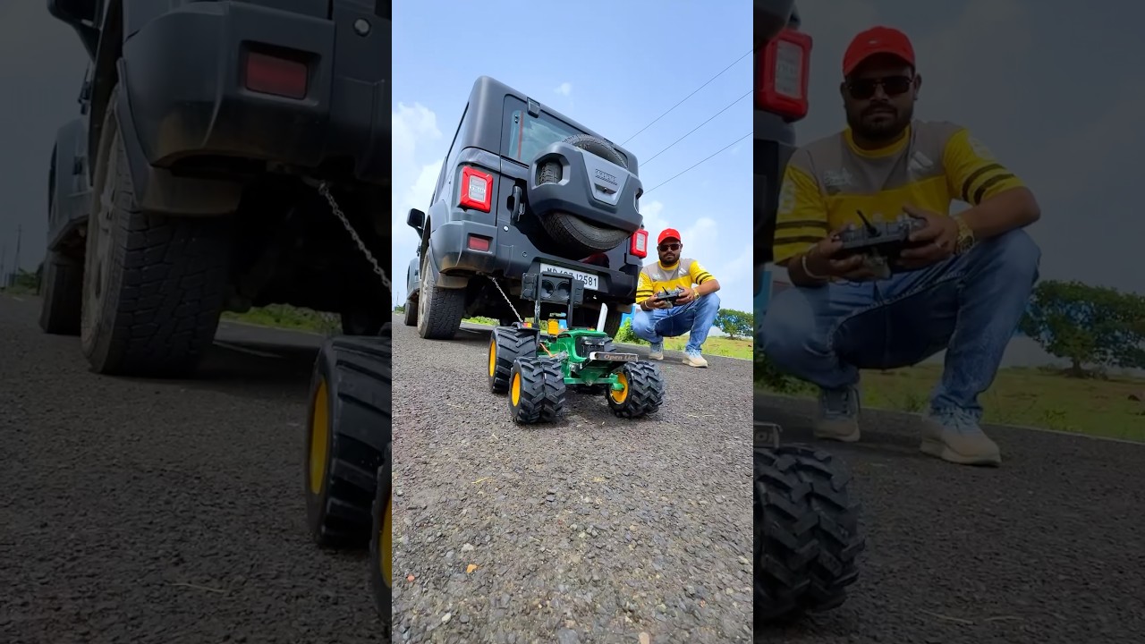 Thar Vs John deere Tractor tochan #trending #shorts