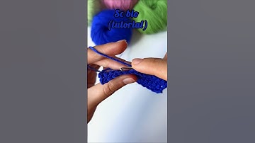 Single crochet in back loop only (sc blo) #crochet #crochettutorial