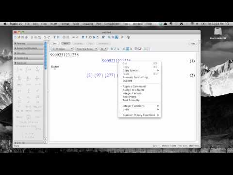 Context menus in Maple 15