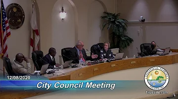 City Council Meeting — 12/08/2020 - 6:30 p.m.