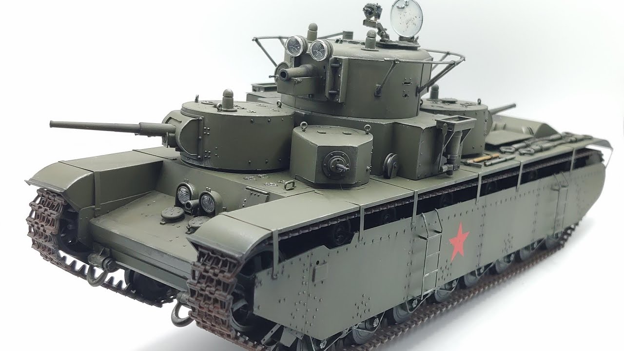Russian Tank Troops T-35 Heavy Tank (Hobby Boss 1/35) Model Build