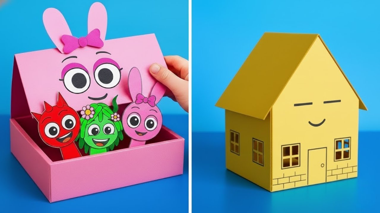 Cute & Creative Cardboard Projects with Pinky 💖🎨