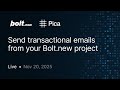Send transactional emails from your Bolt.new project