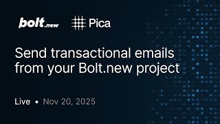 Send transactional emails from your Bolt.new project