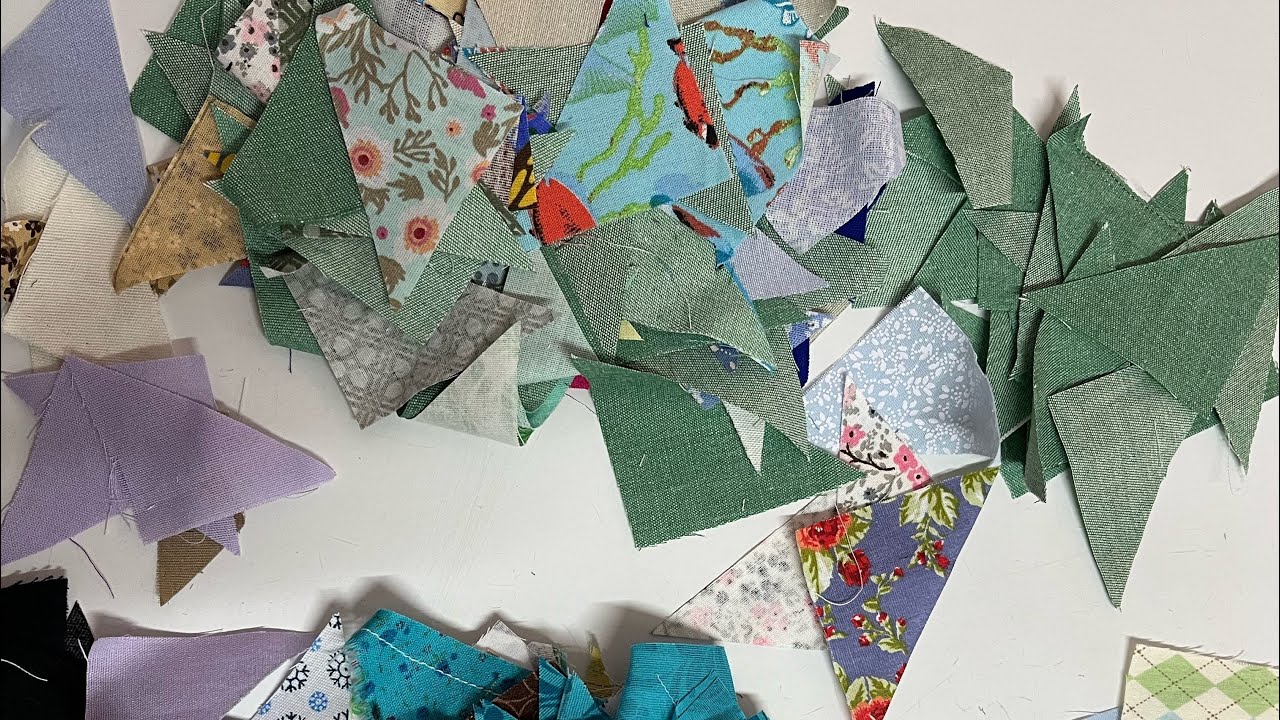 Vamos costurar essas sucatas de triângulos