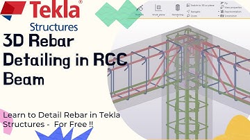 How to Create Concrete Beam with Reinforcement| Rebar Placement in Beam | Tekla Structures Tutorial