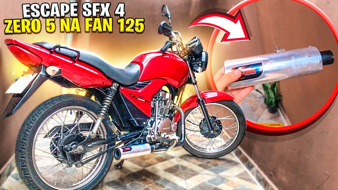 COLOQUEI O ESCAPE SFX 4ZERO5 NA FAN 125   O TERRORISTA DO JET MOTOS