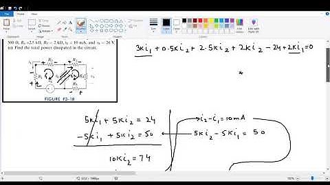Mesh Analysis of end problem 3.18; Roland E. Thomas Chapter 3