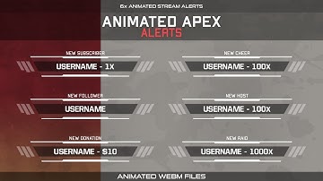 Apex Legends Twitch Alerts | 6x Animated Stream Alerts for Apex Streamers