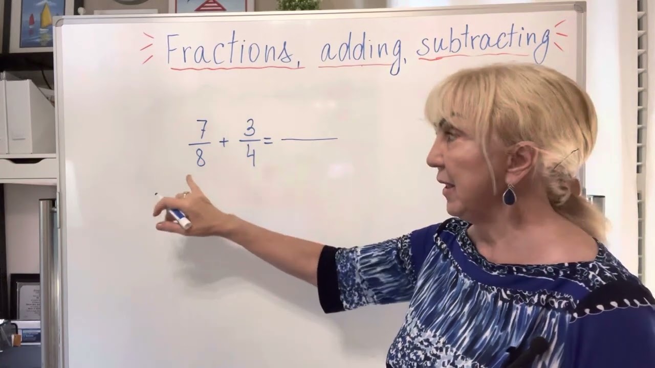Adding fractions with unlike denominators.