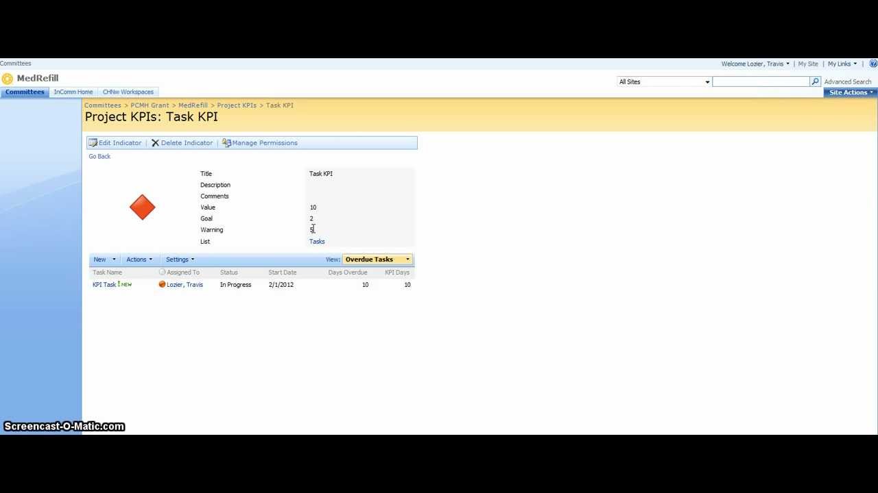 sharepoint project dashboard