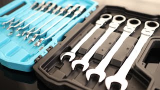 DURATECH 12 Piece Flex Head Ratcheting Combination Wrench Set