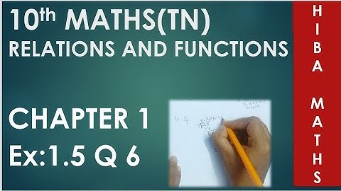 10th Maths Ch 1 Ex 1.5 Q.no 6. TN Samacheer