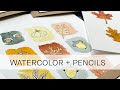 relaxing autumn vibes 🍁  easy doodles + watercolor painting for all levels