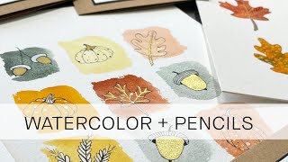 relaxing autumn vibes 🍁  easy doodles + watercolor painting for all levels