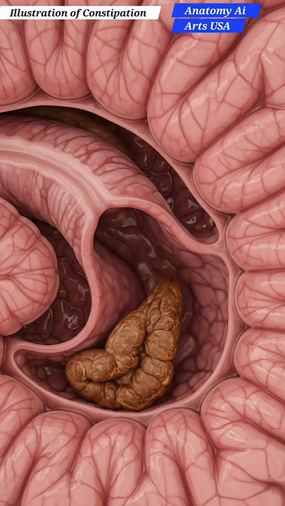 Illustration of Constipation | Human AI Art | Gut Health | Anatomy AI Arts USA |