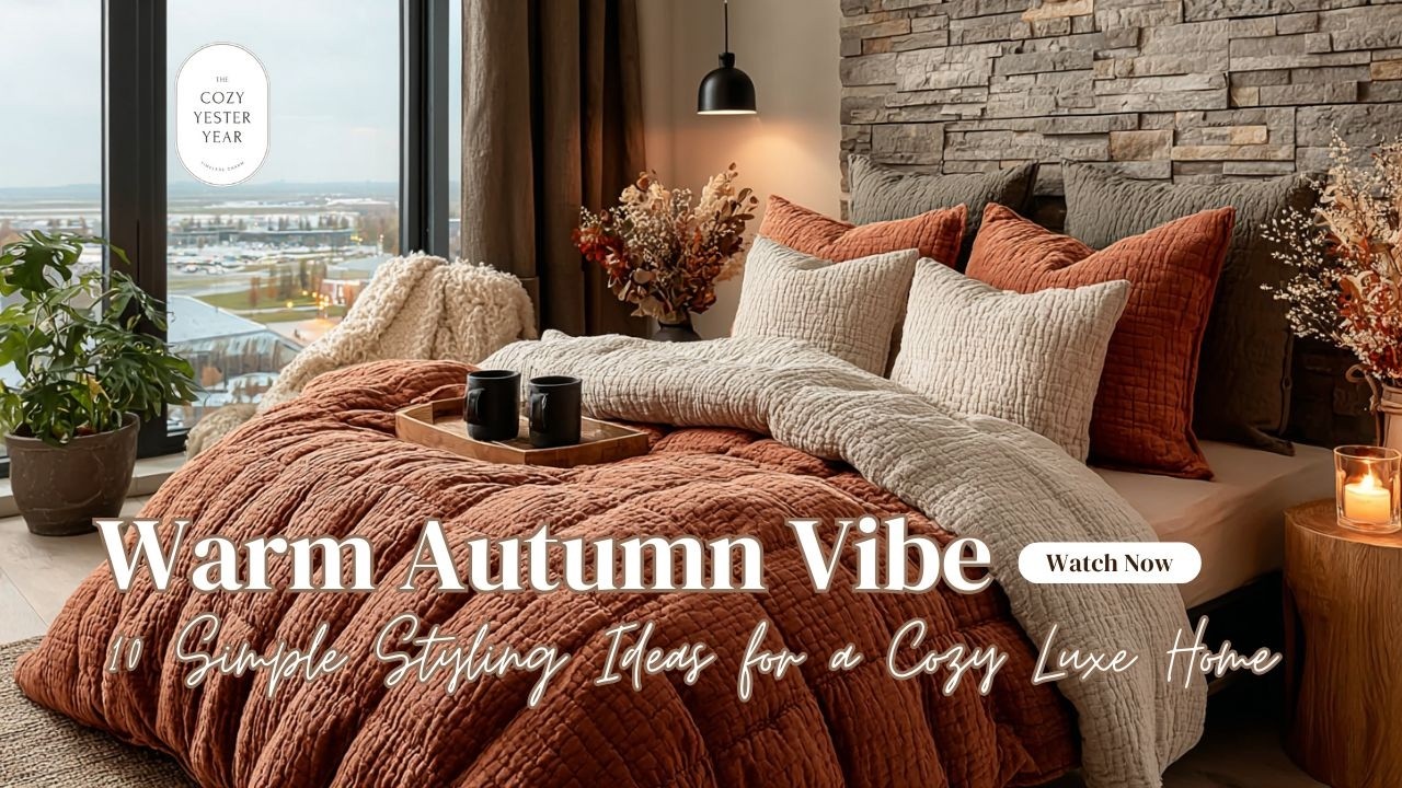 Warm Autumn Vibe 🍂  | 10 Simple Styling Ideas for a Cozy Luxe Home