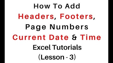 Add Date Time Page No Header Footer Excel2016