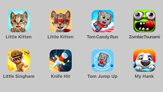 Little Kitten Favorite Cat,Talking Tom Candy Run,Zombie Tsunami,Little Singham,Knife Hit,Tom Jump Up screenshot 4