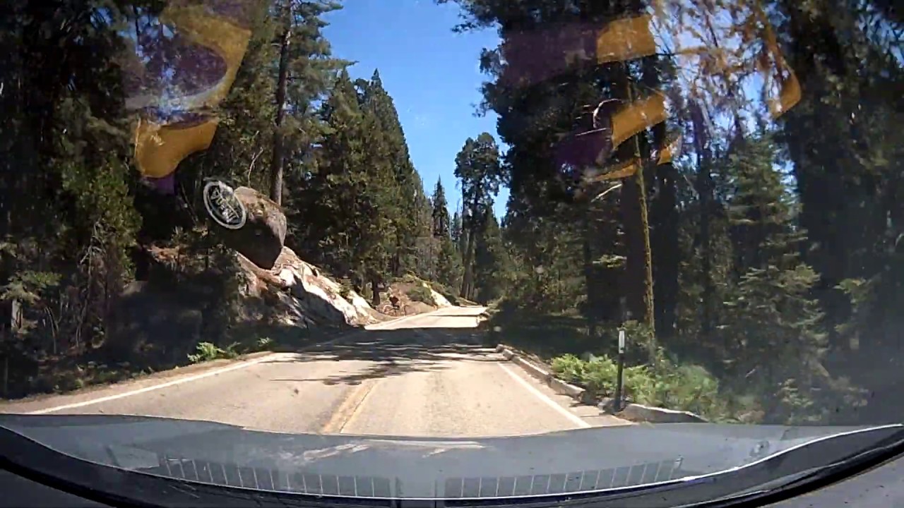 Driving in Sequoia National Park: Big Stump Entrance to Stony Creek Lodge (Resort).