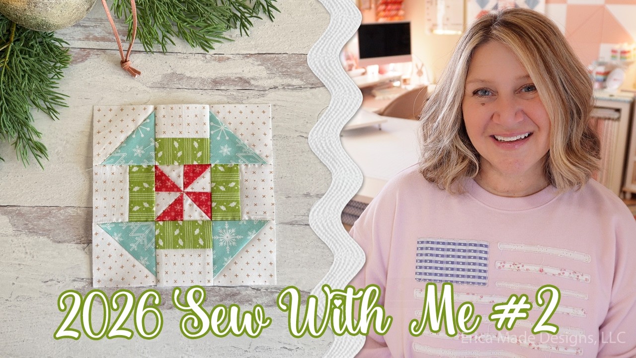 🌸 Блок №2 из серии «Шьем вместе» 2026 года (блок для квилтинга и вышивка крестиком)