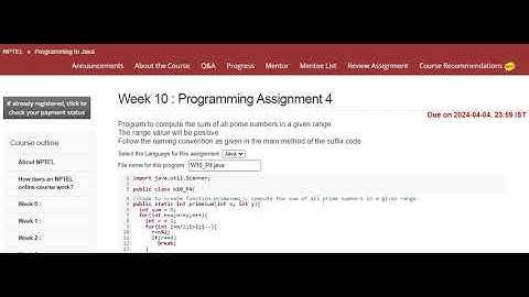 NPTEL Programming In Java Week 10 Programming Assignment 4 Answers l March 2024