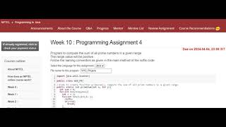 NPTEL Programming In Java Week 10 Programming Assignment 4 Answers l March 2024