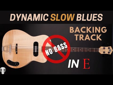 Slow Blues no Bass backing track | Jam in E for bass