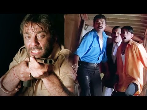संजय दत्त ने कोर्ट में ठाकुर के लड़कों पर गोली चलायी - #sanjaydutt #ompuri जबरदस्त सीन - Pitaah