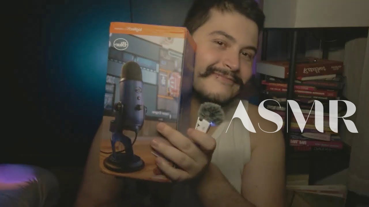 ASMR Unboxing - Testando o Blue Yeti pela primeira vez 🎧