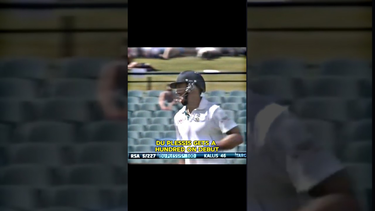 Faf du plessis Played a Courageous Knock to Draw the Match On His Debut