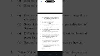 KUK University MSc Mathematics 2024 | Measure &amp; Integration PYQ |