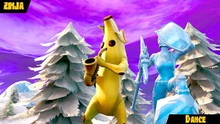 Dance between: 3 Ice Sculptures, 3 Dinosaurs & 4 Hotsprings | Fortnite Season 8 Week 9 Challenge