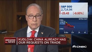 Kudlow: There's no massive movement to deal with China trade