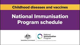 What is the childhood immunisation schedule