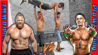 WWE - John Cena vs Roman Reigns vs Brock Lesnar WrestleMania 2022 | Backyard Wrestling