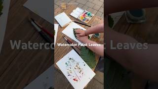 Watercolor Paint Leaves Then Stamp | Daycare Tips + Activities #preschool #homedaycare