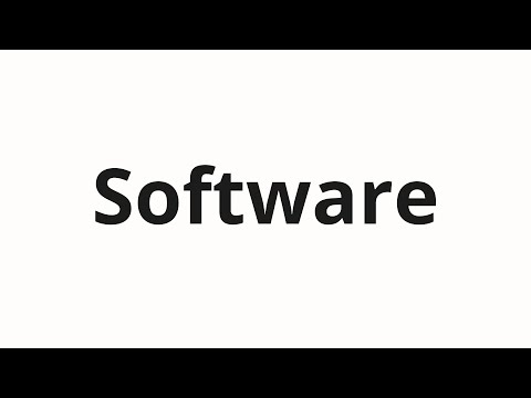 How to pronounce Software