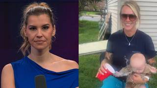 Woman disgustingly pours water over baby in deranged show of support for Lindsay Clancy