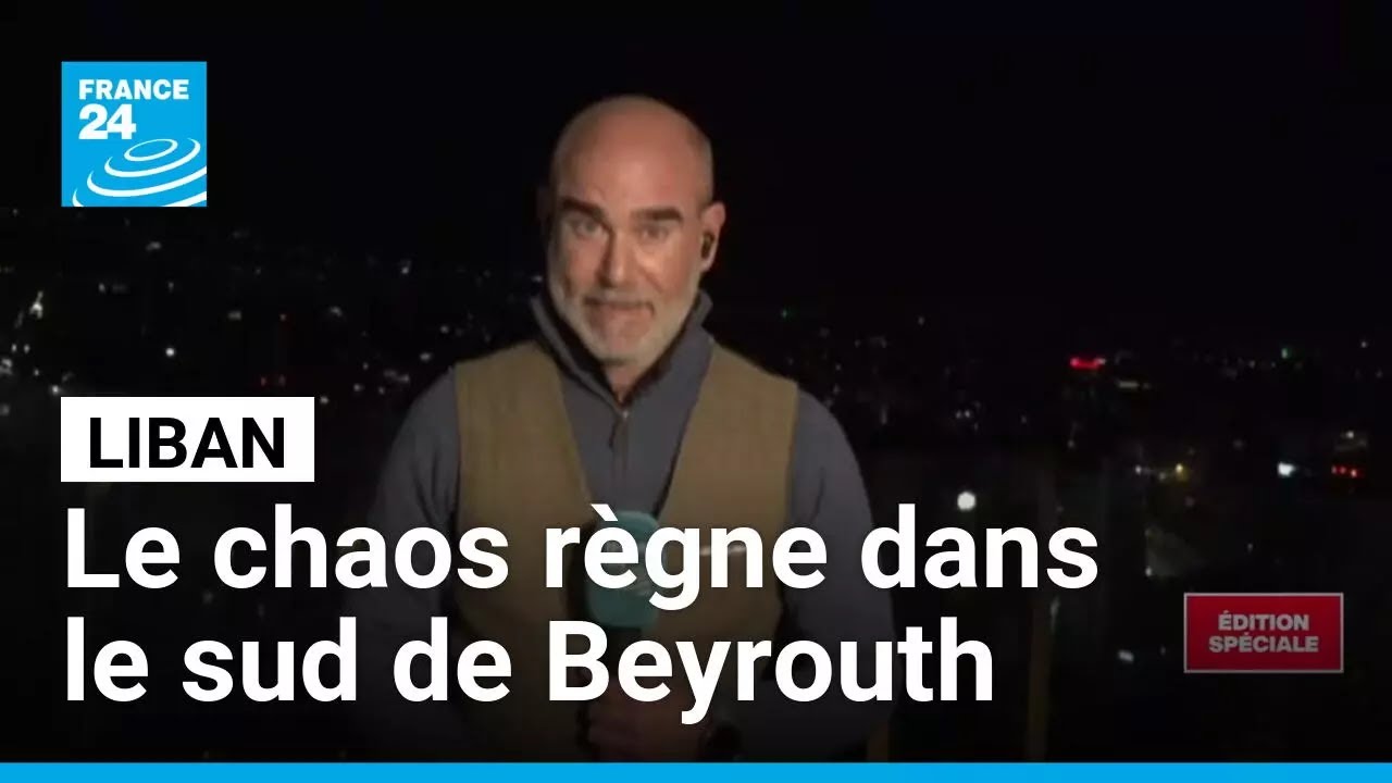 Le chaos règne dans la banlieue sud de Beyrouth bombardée • FRANCE 24
