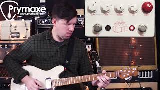 JHS Pedals The Milkman
https://www.prymaxe.com/products/jhs-pedals-the-milkman
The Milkman is a collaborative idea between Josh Scott of JHS Pedals and Tim Marcus of Milkman Sound. The concept is simple; a single pedal that offers up an echo/slap delay and a boost that can be used as an always-on enhancer or as an overdrive for small wattage amplifiers. Josh designed the circuit in late 2016 and here we are, a small footprint, easy to use boost/echo 2-in-1 that fits into any style players rig with ease. Lets look at the controls.
The right side of the pedal is the boost side. This boost is a discreet amplifier based circuit with tons of power and character. Simply set it low at unity gain for an always-on enhancer that fattens up and clarifies your tone, or turn more clockwise to push your tube amplifier into sweet natural overdrive. The left side of the pedal is the echo/slap delay circuit. This circuit is designed to be a hybrid of tape echo and analog BBD delay. The controls are simple and it sounds good in every setting. The “Slap” knob is the amount of delay time. As you turn the knob up, you will get longer delay times. Keep in mind, this pedal is designed for shorter vintage slap-back delay times. The “Mix” knob is the effect level. Full counter clockwise is all dry and full clockwise is full wet/effect. The “Repeat” knob controls how many echoes or repeats you get. The minimum is one and maximum is around 4.5 repeats. Repeat knob lets you fine tune how many delays you will get. Lastly is the “EQ” knob. This control only affects the repeat delay signal so that you can perfectly adjust the brightness or darkness of your echo. When fully counter clockwise the repeats are at their darkest much like an old BBD analog delay. When fully clockwise the repeats are the brightest they will be with more grit, this is much like a classic tape delay machine.
The footswitching is our typical 2 in 1 arrangement where either effect can be used separately or together. The foot switch on the left, the switch will turn the delay on/off and the footswitch on the right will turn the boost on/off. The Milkman uses standard 9v DC Negative power only. JHS Pedals The Milkman