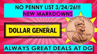 DOLLAR GENERAL PENNY LIST  W MARKDOWNS 3/24/26