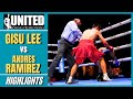 Gisu lee throws bombs to the body tko win in the 3rd round  ringside highlights